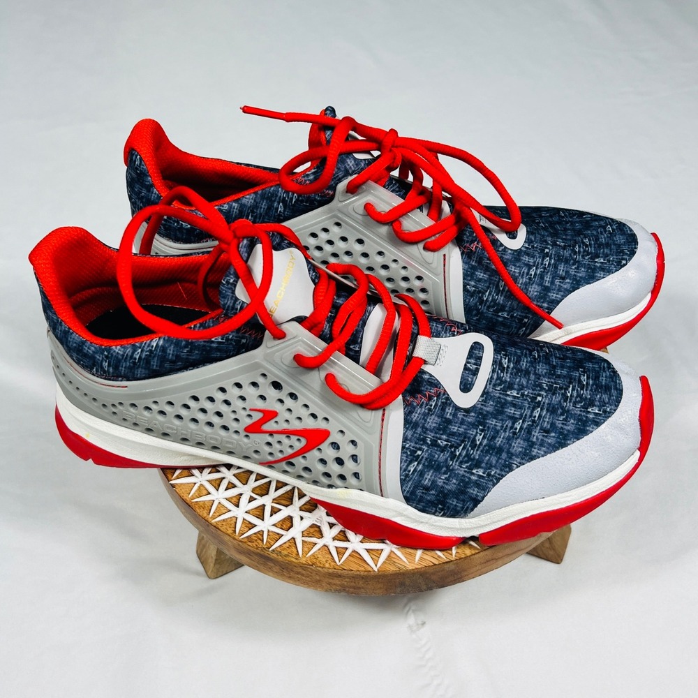 Beachbody Hi Performance Memory Foam‎ Training Shoes Mens 10 Blue Grey Red